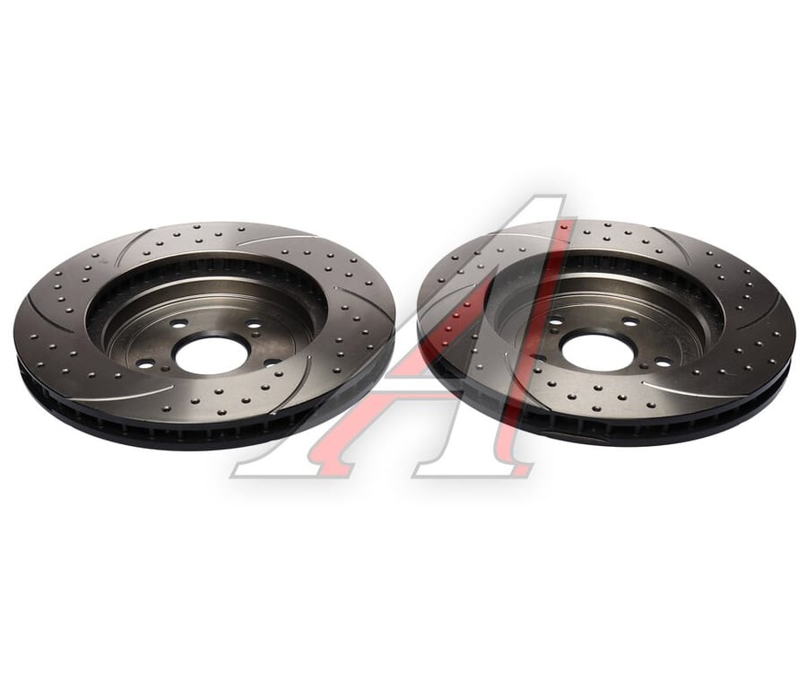 Диск тормозной LEXUS RX300, RX350, RX400 (03-) передний перфорированный комплект TAYGA
