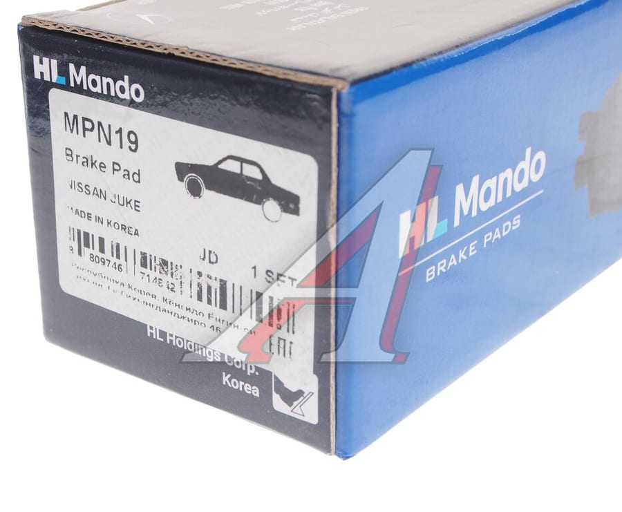 Колодки тормозные NISSAN Qashqai J10E, X-Trail T31 передние (4шт.) MANDO