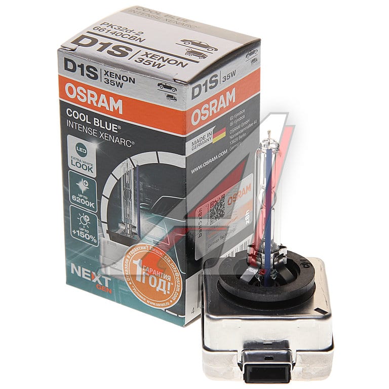 Лампа ксеноновая D1S 35W PK32d-2 +150% 6200K 85V 3200лм Cool Blue Intense NextGen OSRAM