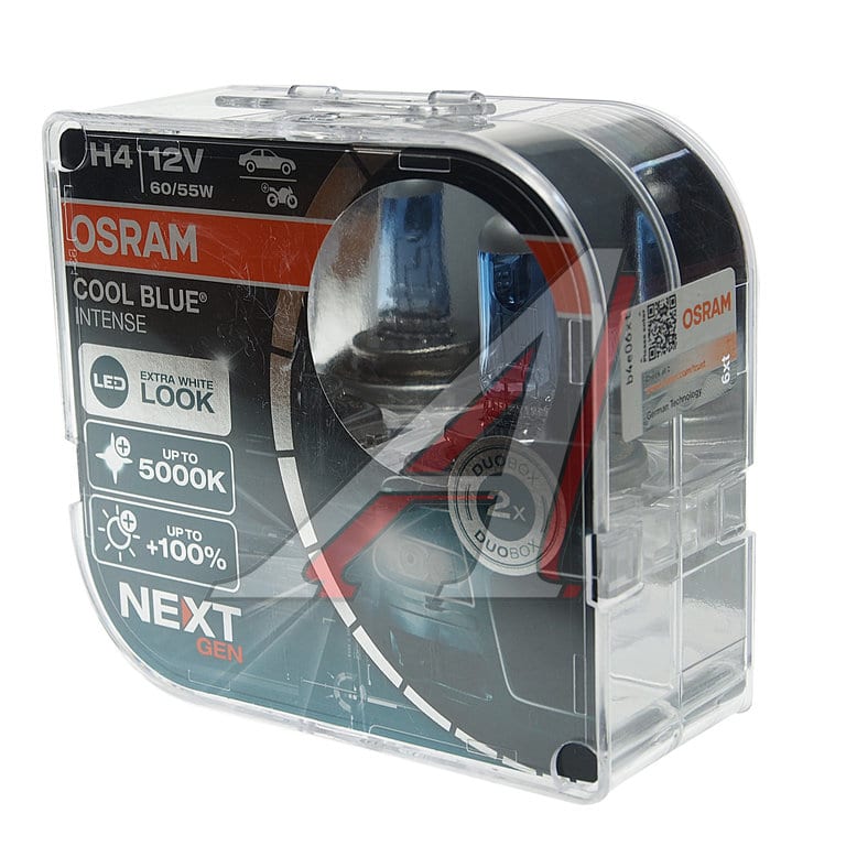 Лампа 12V H4 60/55W P43t-38 +100% 5000K евробокс (2шт.) Cool Blue Intense NextGen OSRAM