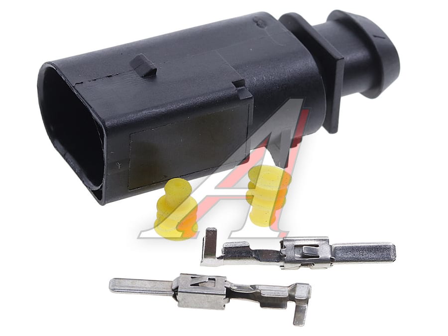 Разъем VW AUDI SEAT SKODA электрический (2-х контактный) (ответная часть 7810636) TE PARTS
