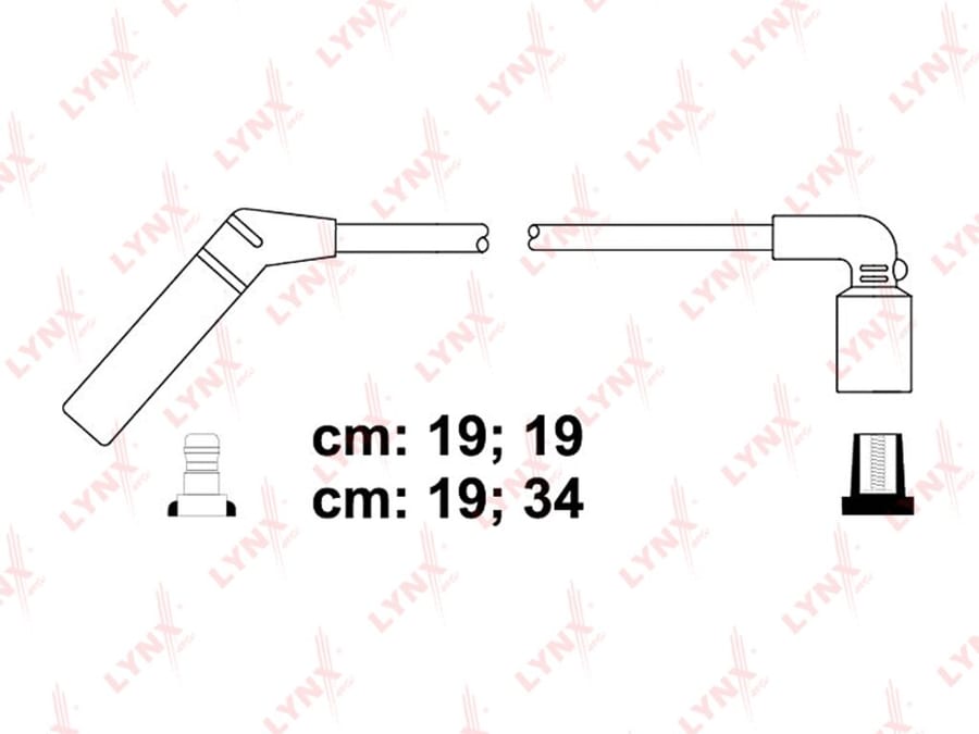 Провод высоковольтный DAEWOO Matiz (98-) (0.8) CHEVROLET Spark (0.8) комплект LYNX