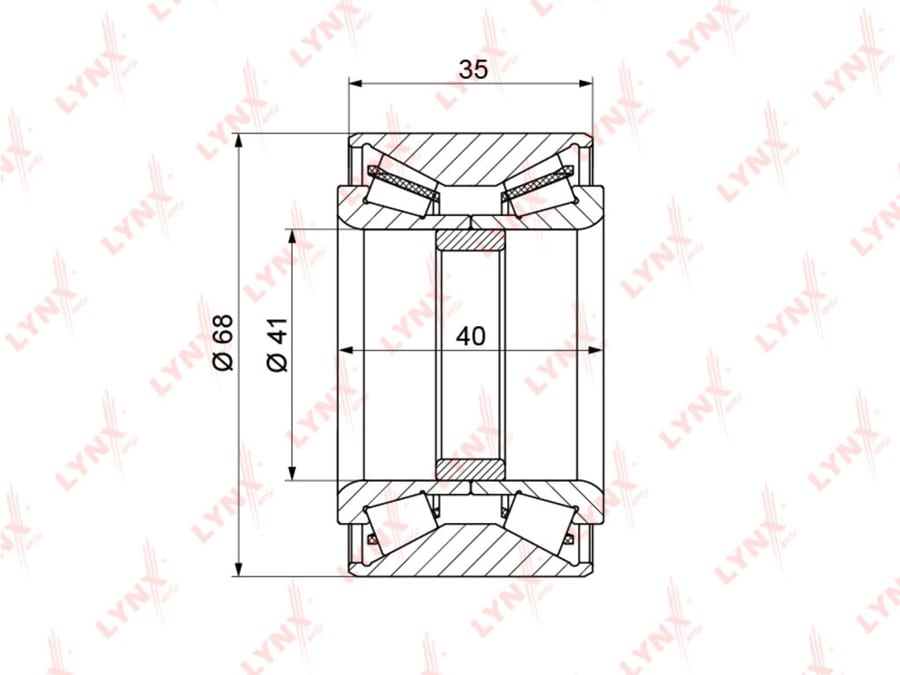 Подшипник ступицы SUZUKI Vitara (04-05) задней LYNX