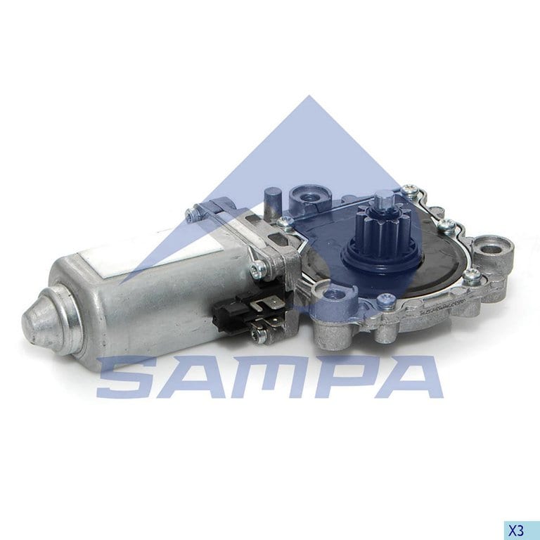 Мотор-редуктор стеклоподъемника SCANIA VOLVO левый SAMPA