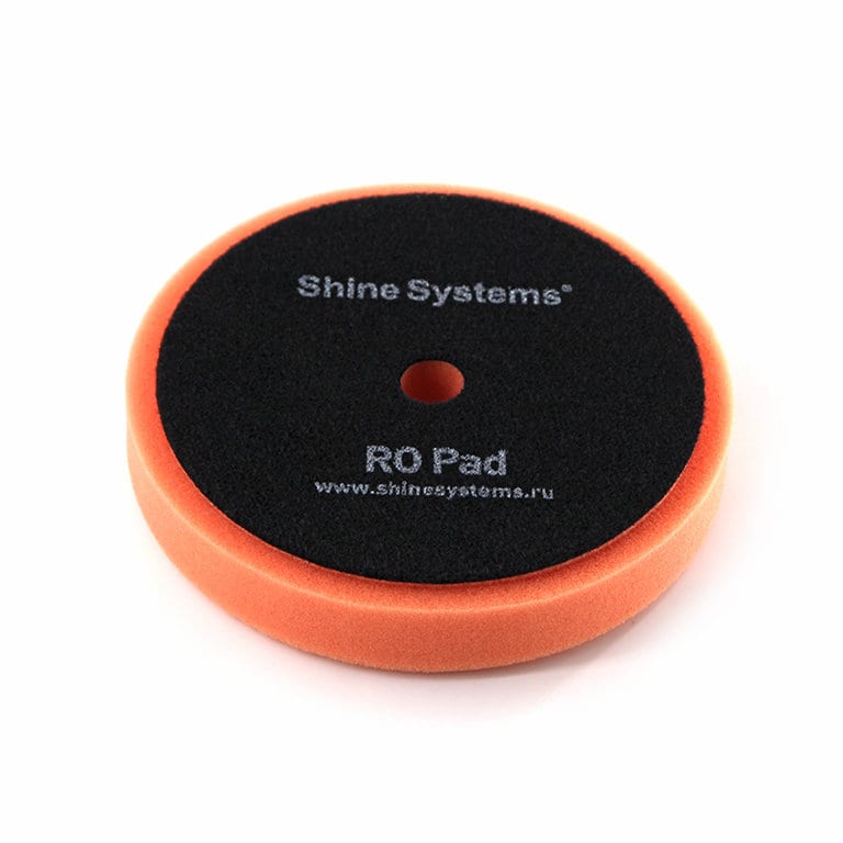 Круг полировочный 130мм мягкий оранжевый поролон на липучке RO Foam Pad Orange SHINE SYSTEMS