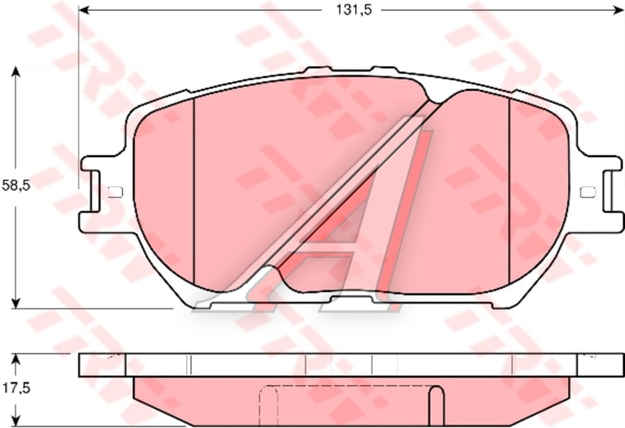Колодки тормозные TOYOTA Camry (00-) передние (4шт.) TRW