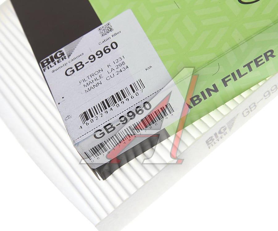 Фильтр воздушный салона KIA Cerato (04-), Carnival (05-), Sorento (09-) BIG FILTER
