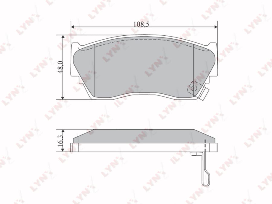 Колодки тормозные NISSAN 100 NX передние (4шт.) LYNX