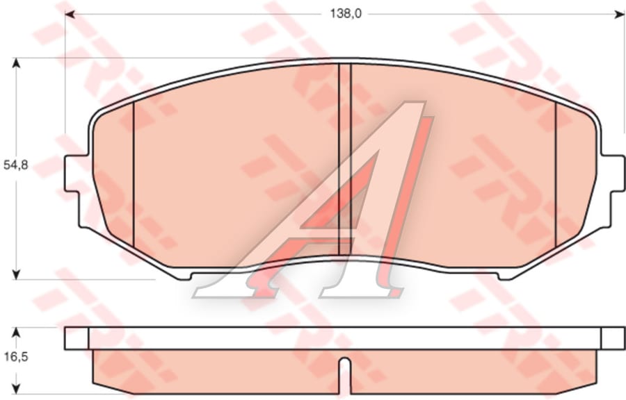 Колодки тормозные SUZUKI Grand Vitara (05-) передние (4шт.) TRW
