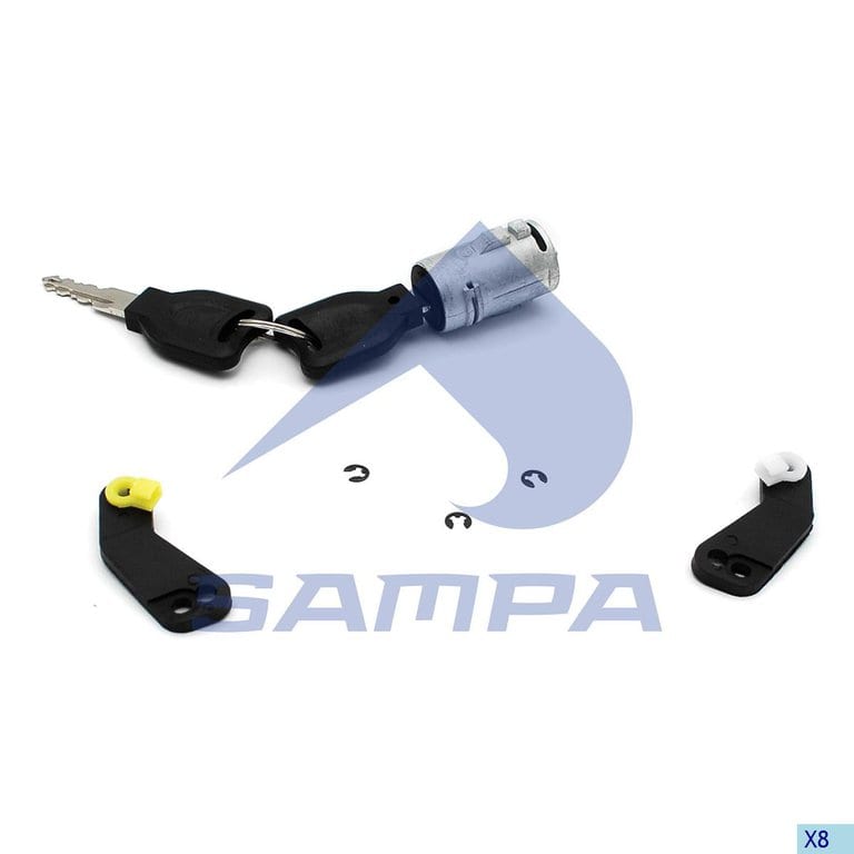 Личинка RENAULT Midlum замка двери (1 личинка, 2 ключа) SAMPA
