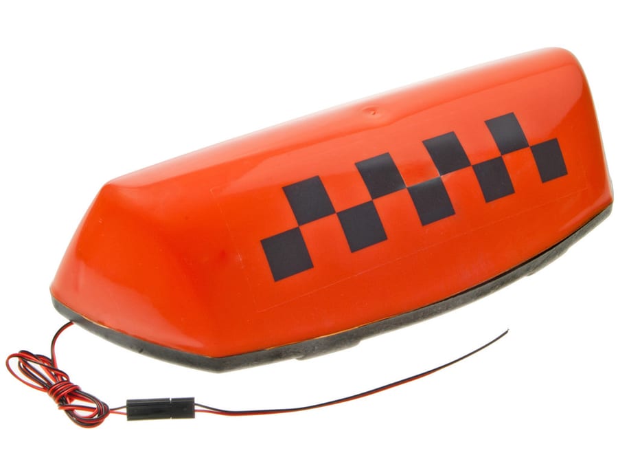 Знак TAXI магнитный с подсветкой 12V оранжевый СИМ-ПЛАСТ