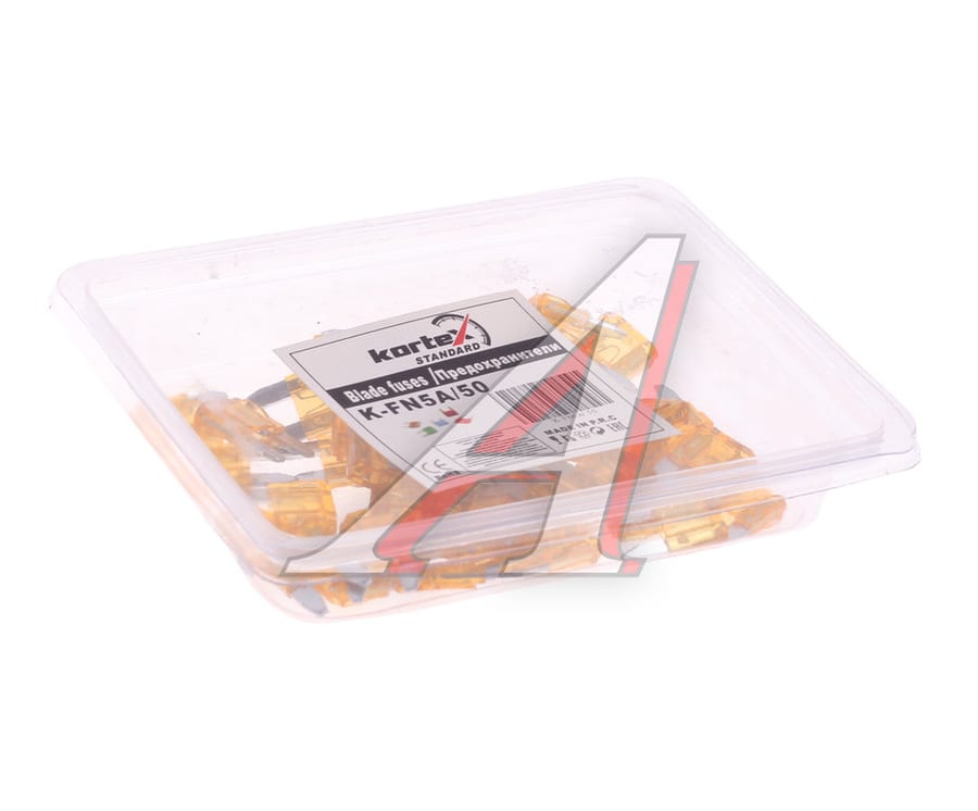 Предохранитель 5A флажковый MINI комплект (50шт.) KORTEX
