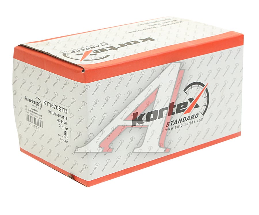 Колодки тормозные VW Touareg (06-) передние (R17) (4шт.) KORTEX