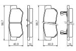 Колодки тормозные HYUNDAI Tucson (06-) задние (4шт.) BOSCH