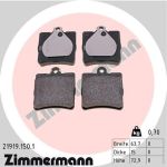 Колодки тормозные MERCEDES C (W202), E (W210) задние (4шт.) ZIMMERMANN